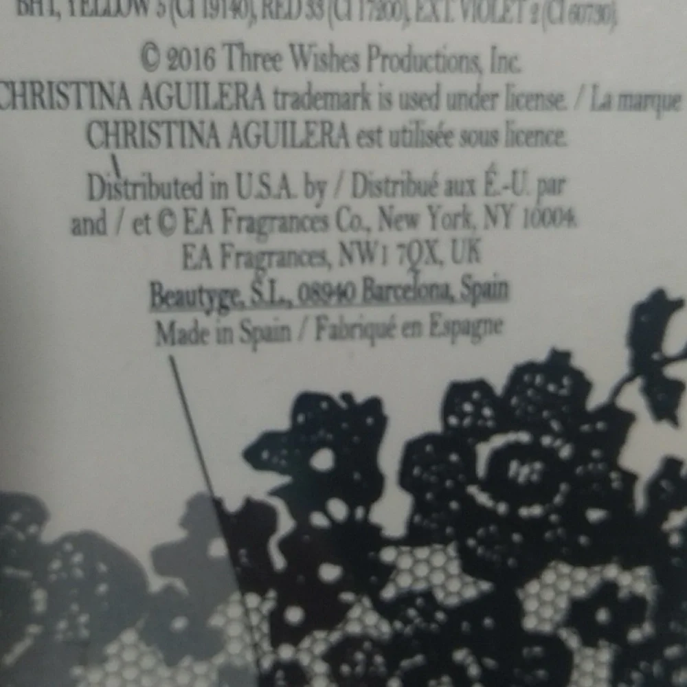 NWT Christina Aguilera No.1 Awarded Celebrity Brand Sz.1oz.